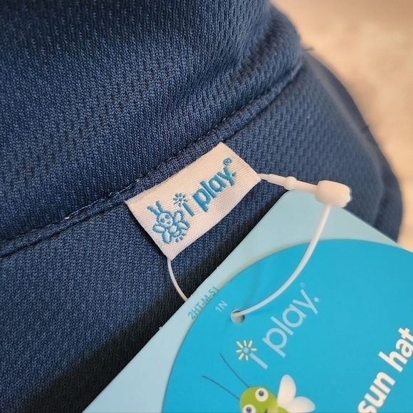 I Play Navy Blue Swim Sun Bucket Hat UPF 50+ Size 0-6 Months NWT - Picture 4 of 12